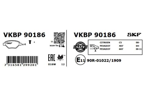 Комплект гальмівних накладок, дискове гальмо Комплект гальмівних накладок, дискове гальмо