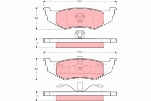 Комплект гальмівних накладок, дискове гальмо