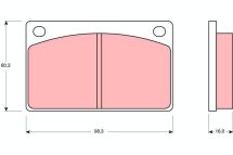 Комплект тормозных колодок, дисковый тормоз