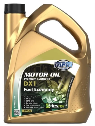 Моторна олива MPM Oil Premium Synthetic DX1-FE 5W-20, 5 літрів Моторна олива MPM Oil Premium Synthetic DX1-FE 5W-20, 5 літрів