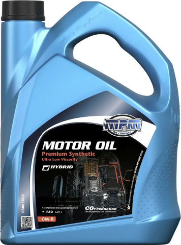 Моторна олива MPM MOTORS Premium Synthetic Ultra LV 0W-8, 5 літрів Моторна олива MPM MOTORS Premium Synthetic Ultra LV 0W-8, 5 літрів