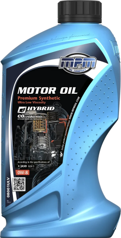 Моторна олива MPM MOTORS Premium Synthetic Ultra LV 0W-8, 1 літр Моторна олива MPM MOTORS Premium Synthetic Ultra LV 0W-8, 1 літр