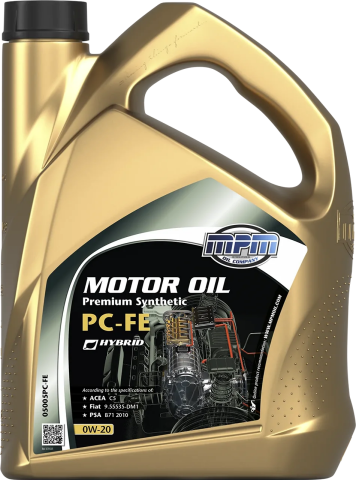 Моторна олива MPM MOTORS Premium Synthetic PC-FE 0W-20, 5 літрів Моторна олива MPM MOTORS Premium Synthetic PC-FE 0W-20, 5 літрів