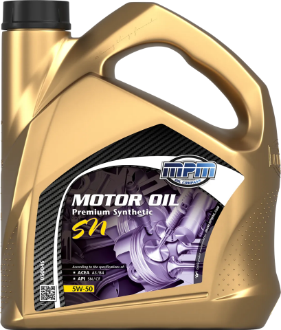 Моторное масло MPM Premium Synthetic SN 5W-50, 4 литра