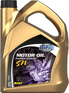 Моторна олива MPM Premium Synthetic SN 5W-50, 5 літрів