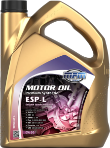 Моторна олива MPM PREMIUM SYNTHETIC ESP-L 0W-30, 5 літрів