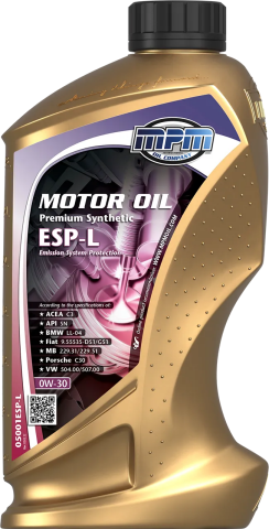 Моторна олива MPM PREMIUM SYNTHETIC ESP-L 0W-30, 1 літр