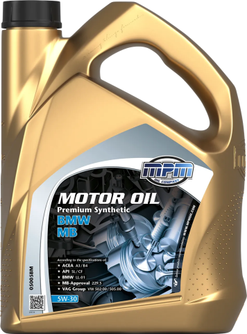 Моторна олива MPM Premium Synthetic BMW MB 5W-30, 5 літрів Моторна олива MPM Premium Synthetic BMW MB 5W-30, 5 літрів