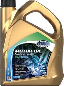 Моторна олива MPM PREMIUM SYNTHETIC ECOBLUE 0W-20, 5 літрів