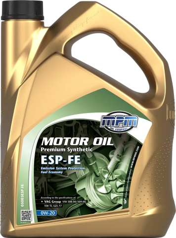 Моторна олива MPM Premium Synthetic ESP-FE 0W-20, 5 літрів