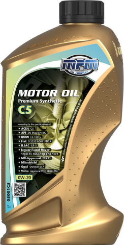 Моторна олива MPM Premium Synthetic C5 0W-20, 1 літр Моторна олива MPM Premium Synthetic C5 0W-20, 1 літр