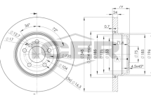 Диск тормозной (задний) BMW X5 (E70) 06-10/X6 (E71/E72) 09-11 (320x20) (с покрытием) (вентил.)