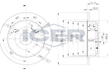 Диск гальмівний (задній) Chevrolet Lacetti 1.4-2.0 03-13/Nubira 1.4-1.6 05-11 (258x10) (повний)