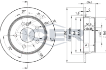 Диск гальмівний (задній) MB 190 (W201/W124) 82-97 (258x9) (з покриттям) (повний)