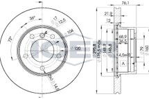 Диск гальмівний (передній) BMW 5 (E39) 95-04 (296x22) (вент.)