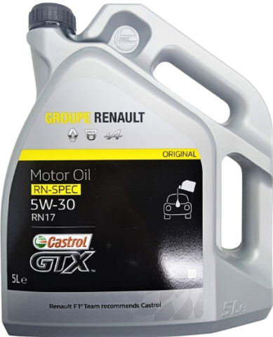 Моторна олива RENAULT Castrol GTX RN-Spec RN 17 5W-30, 5 літрів