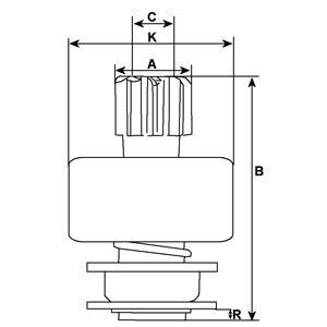 Бендикс стартера Man Truck -99 (z=10) = 131475 Бендикс стартера Man Truck -99 (z=10) = 131475