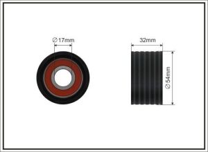 Відвідний/напрямний ролик, зубчастий ремінь
