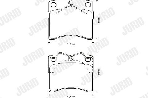 Комплект гальмівних накладок, дискове гальмо