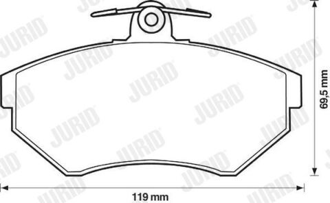 Комплект гальмівних накладок, дискове гальмо Комплект гальмівних накладок, дискове гальмо