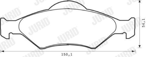 Комплект гальмівних накладок, дискове гальмо