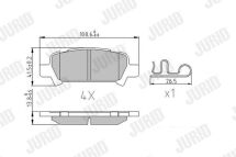 Комплект гальмівних накладок, дискове гальмо