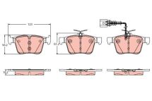 Комплект гальмівних накладок, дискове гальмо