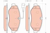 Комплект гальмівних накладок, дискове гальмо