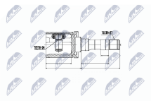 Комплект шарнірів, приводний вал 