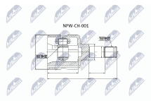 Шарнирный комплект, приводной вал 