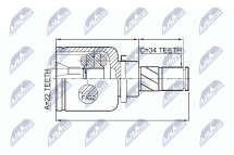 Комплект шарнірів, приводний вал 