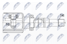 Комплект шарнірів, приводний вал 
