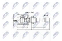 Комплект шарнірів, приводний вал 