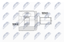 Комплект шарнірів, приводний вал 