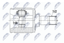Комплект шарнірів, приводний вал 
