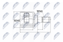 Комплект шарнірів, приводний вал 