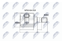 Комплект шарнірів, приводний вал 