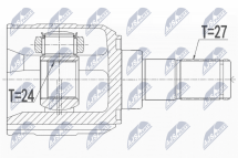 Комплект шарнірів, приводний вал 