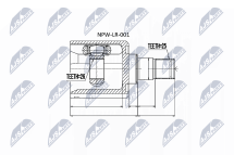Шарнирный комплект, приводной вал Шарнирный комплект, приводной вал
