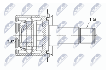 Комплект шарнірів, приводний вал 