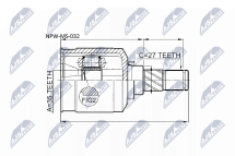 Комплект шарнірів, приводний вал 