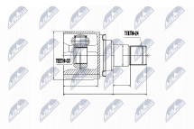 Комплект шарнірів, приводний вал 
