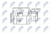 Комплект шарнірів, приводний вал 