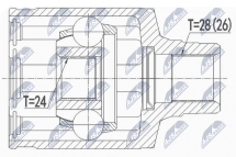 Комплект шарнірів, приводний вал Комплект шарнірів, приводний вал