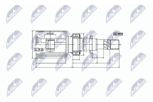 Шарнирный комплект, приводной вал 