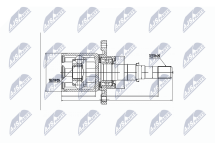 Комплект шарнірів, приводний вал 