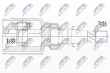 Комплект шарнірів, приводний вал 