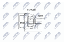 Комплект шарнірів, приводний вал 