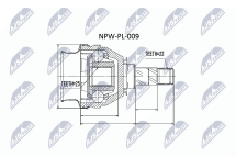Комплект шарнірів, приводний вал 