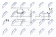 Комплект шарнірів, приводний вал 